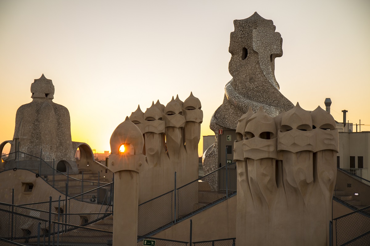 visite pedrera jour toit-terrasse